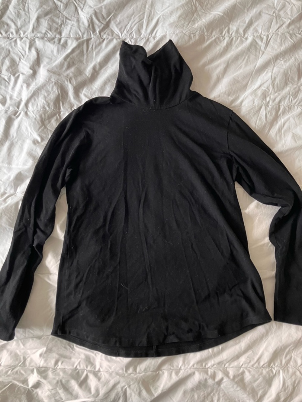Franc Black Long Sleeve Turtleneck Top